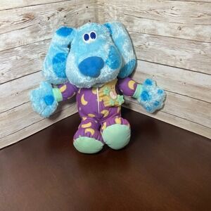 2004 fisher price bedtime singing light up blues clues dog‎ plush 13" tall